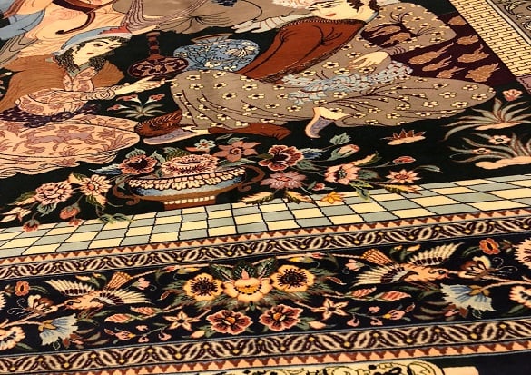 سجاد ايراني اصفهان  عمر الخيام مقاس 145x217 - Image 3