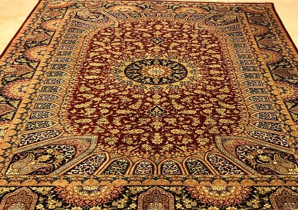 سجاد قم حرير ايراني مقاس 130x200 - Image 1