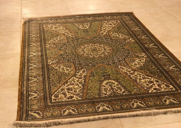 سجاد  قم حرير ايراني مقاس100x150 - صورة 1