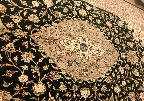 سجاد قم حرير ايراني  مقاس : 1,50x1,00 - صورة 2
