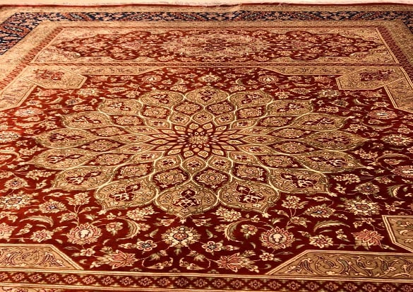 سجاد قم حرير ايراني مقاس 130x200 - Image 3