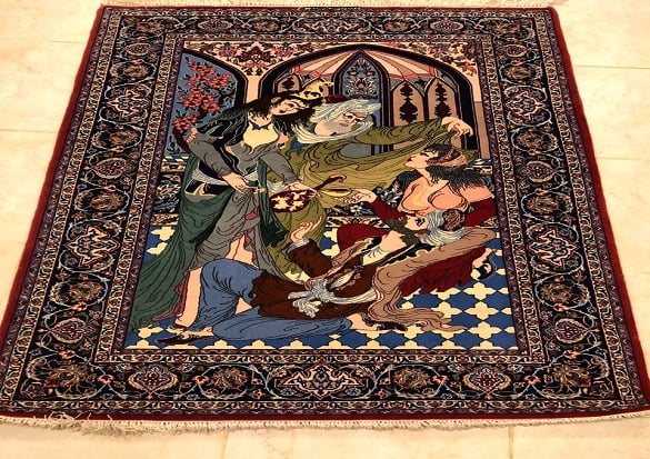 سجاد ايراني اصفهان مقاس 100x150 - صورة 1