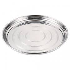 صحن ستانليس ستيل ثقيل دائري ابو رجل مقاس 40 سم هندي SNC-0155-40CM - Image 1