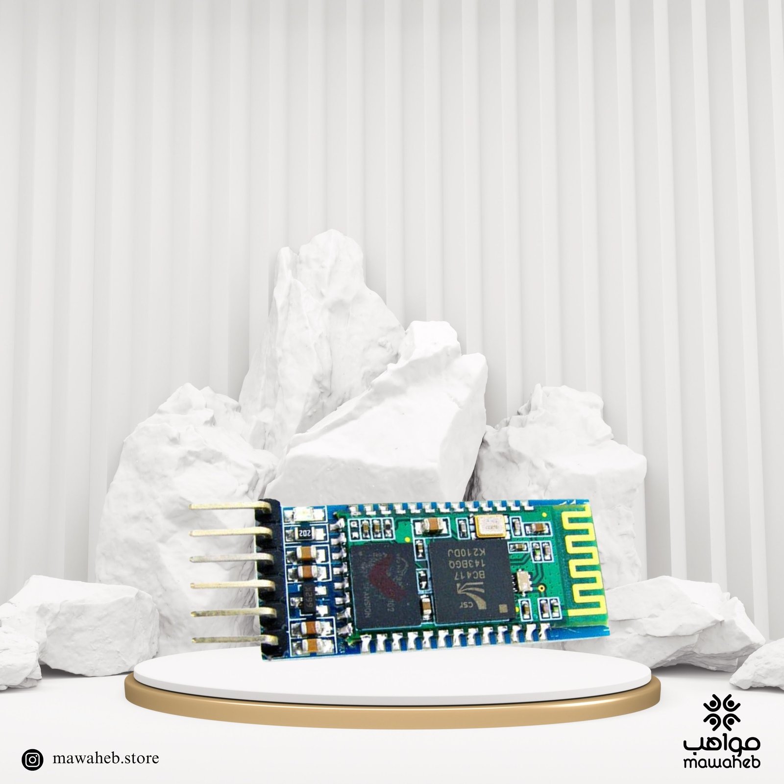3.3VDC 50mA hc-05 bluetooth module for DIY projects - صورة 1