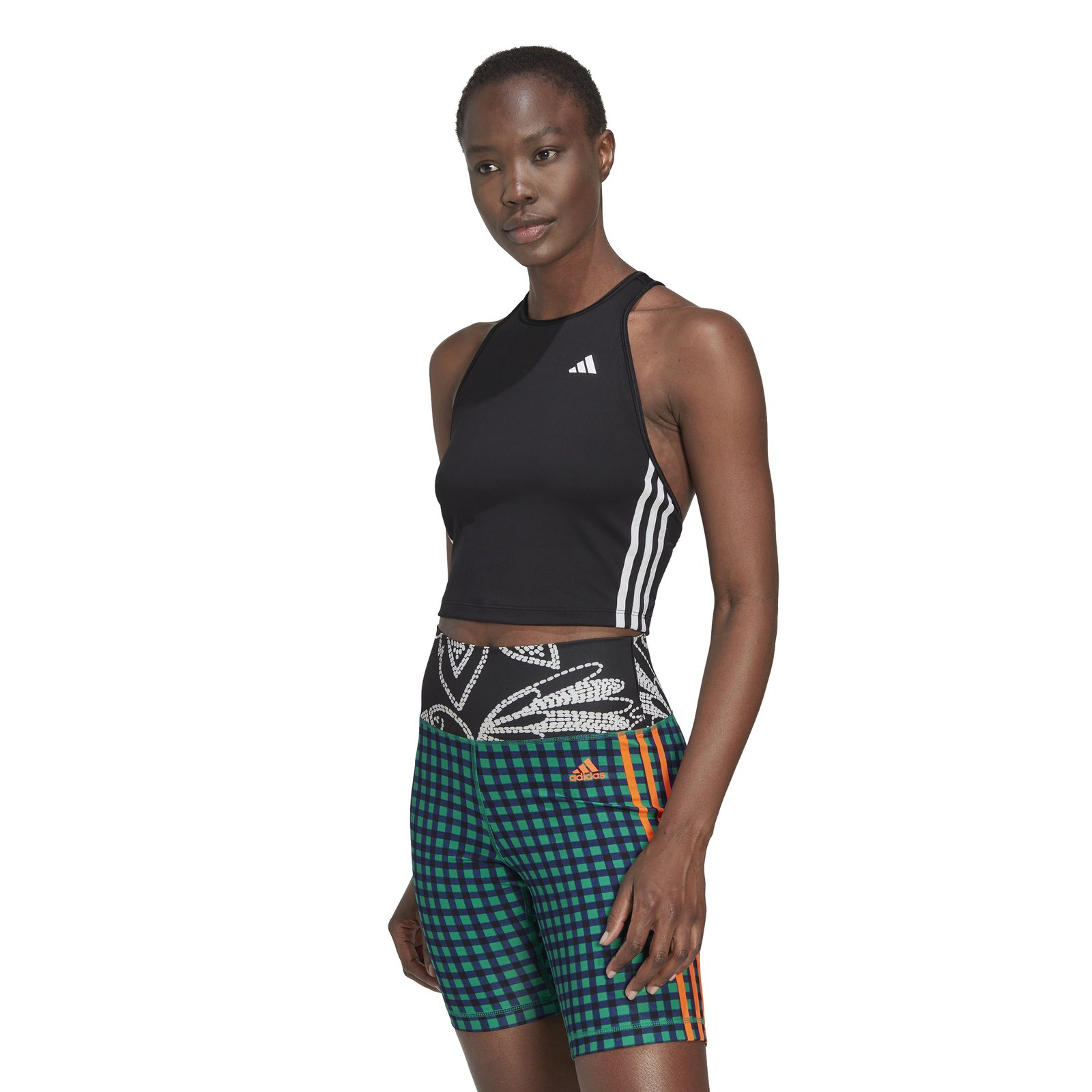 Adidas Aeroready 3 Stripes Crop Top - Image 1