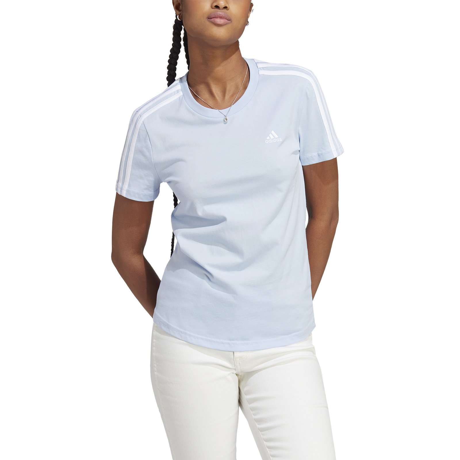 Adidas Essential Slim 3-Stripes Tee - Image 10