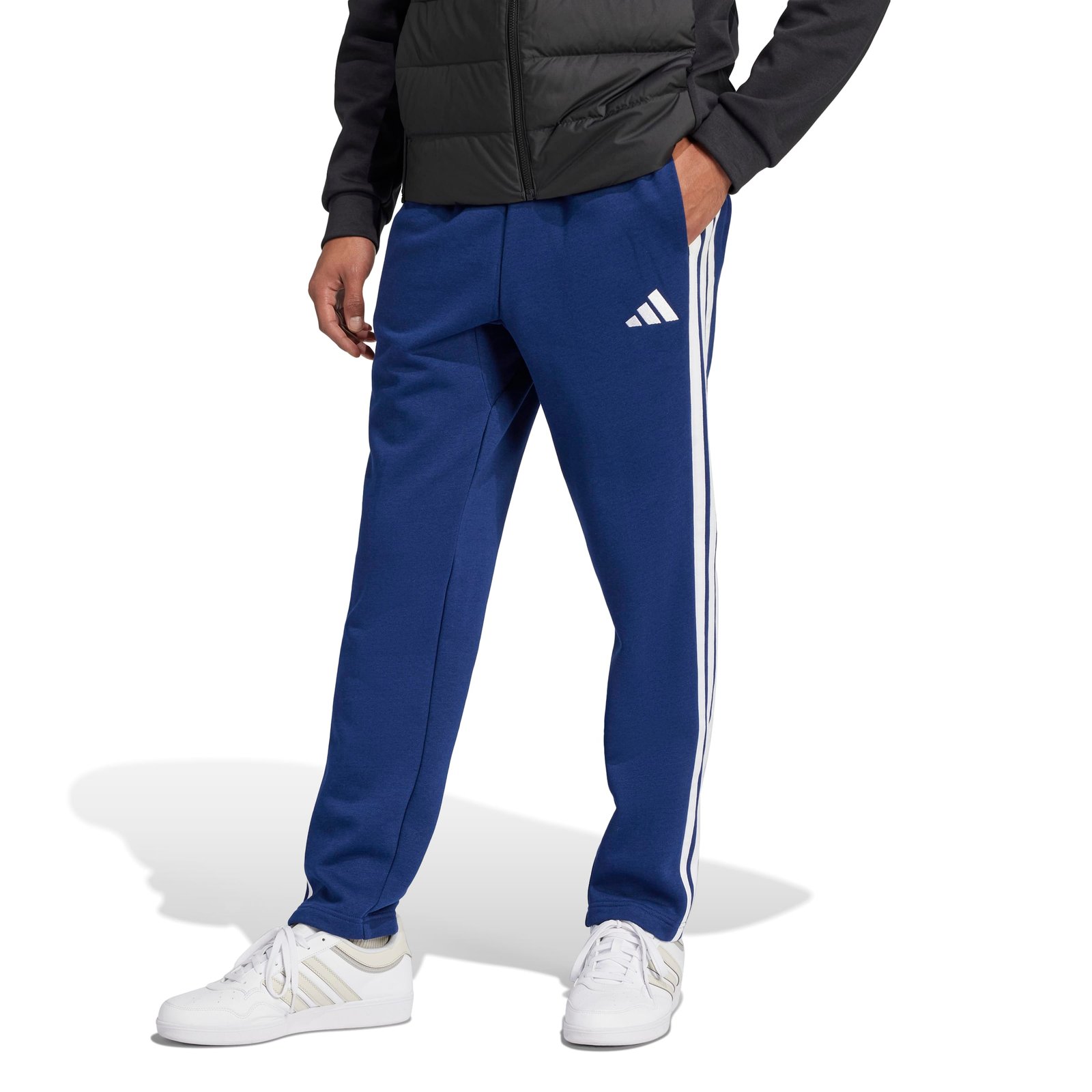Adidas Essentials 3-Stripes Open Hem Fleece Pants - Image 1