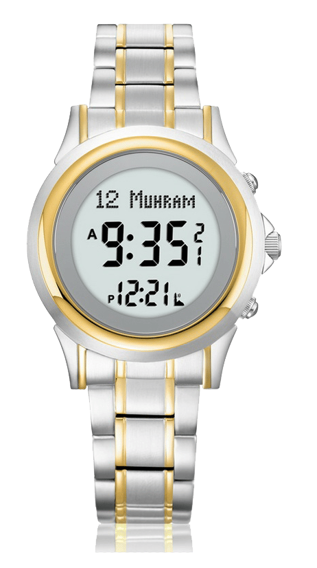 Al-Harameen Women's Wrist Watch HA-6381 - Gold and Silver - Image 1