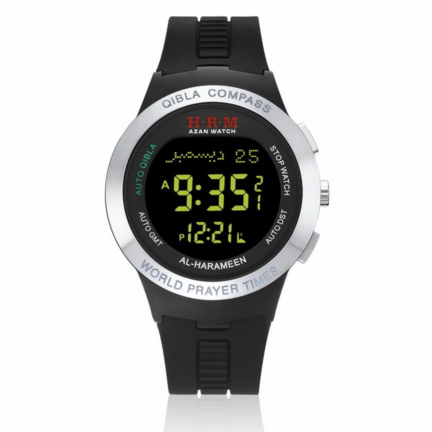 Al-harameen Sport Wrist Watch HA-6508 - Black Color - Image 1