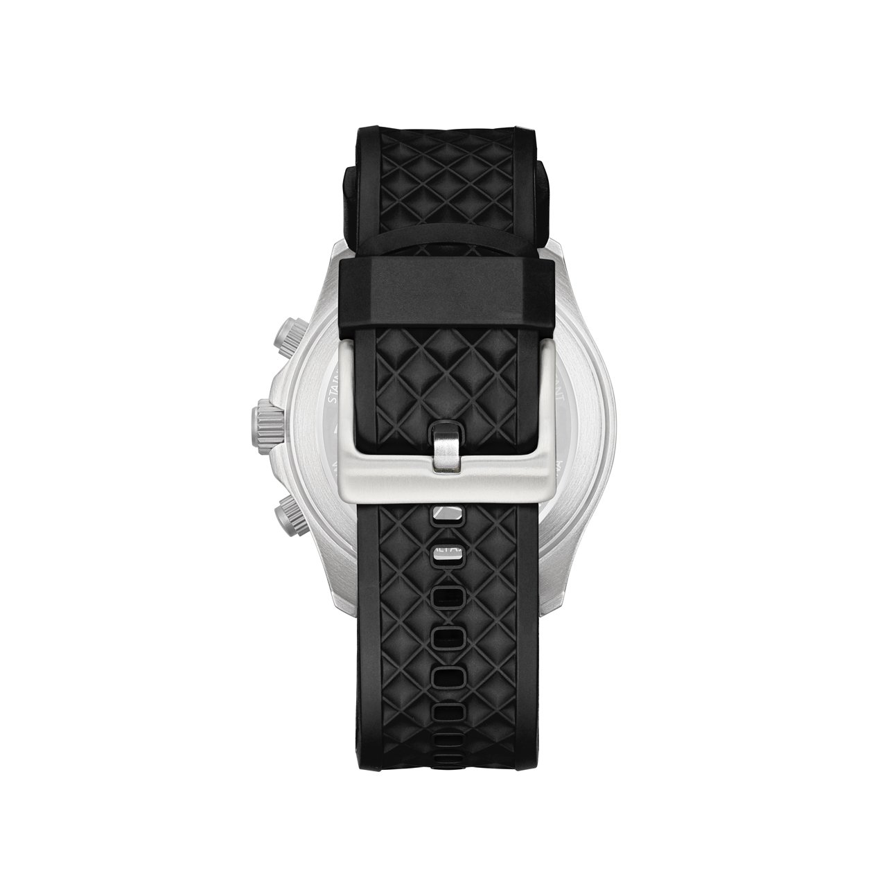 Al Fajr Dainamic WH-24 Rubber Luxury Wrist Watch - Silver - Image 4