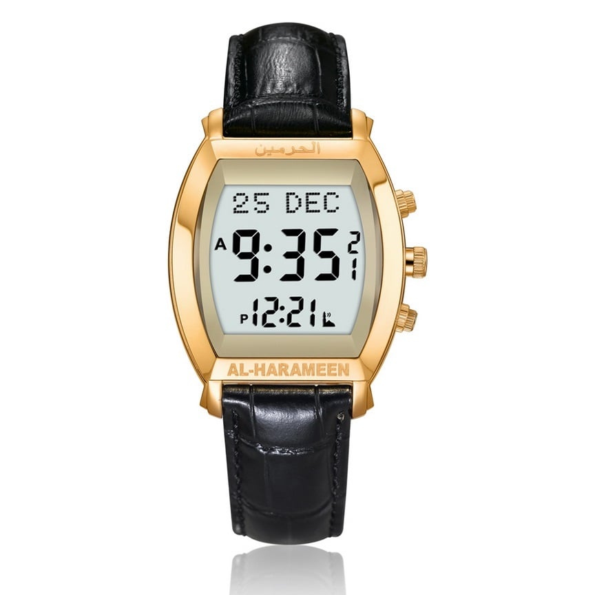 Al-harameen Classic Wrist Watch HA-6260 - Gold Color - Image 1