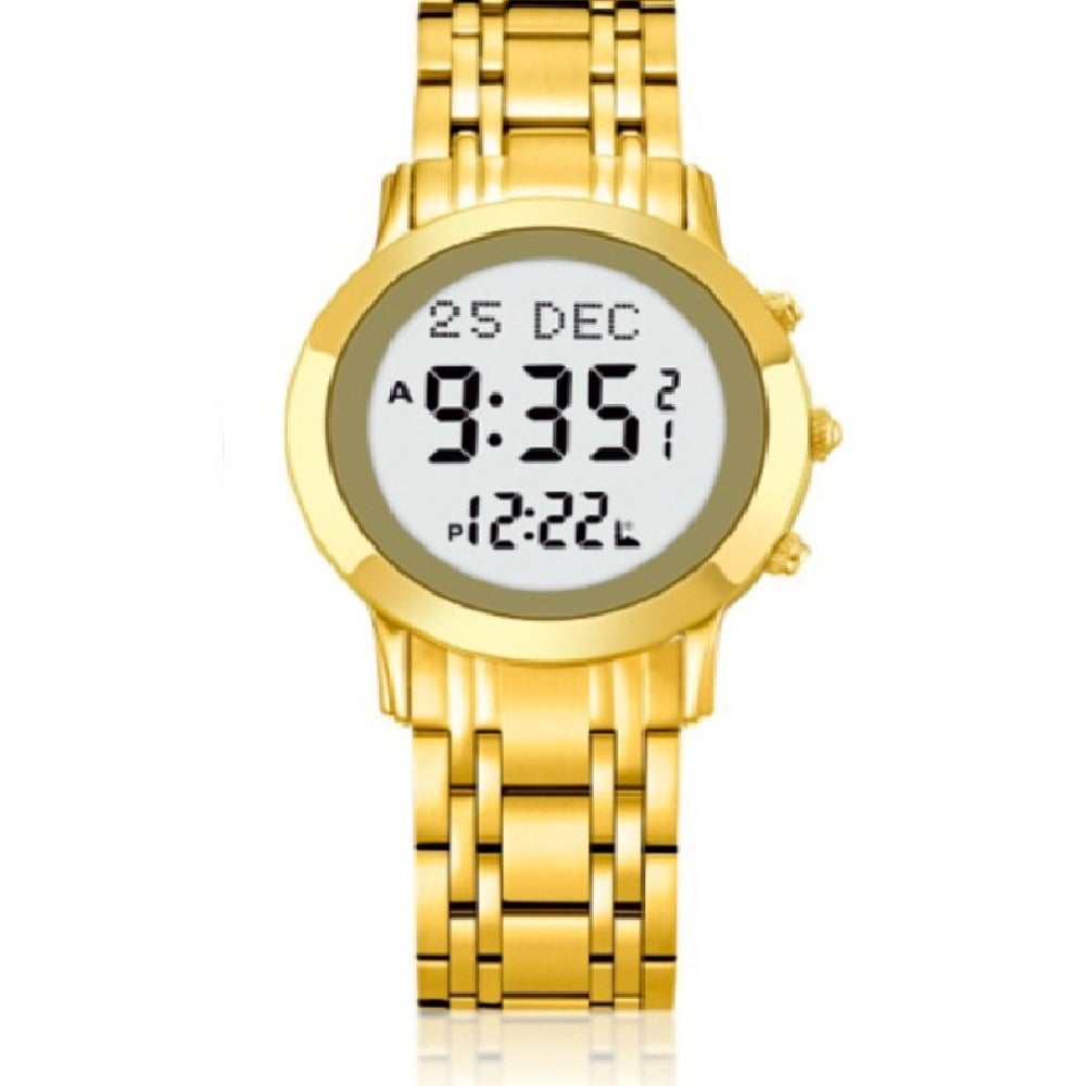 Al-Harameen Men's Wrist Watch HA-6346- Gold - Image 1