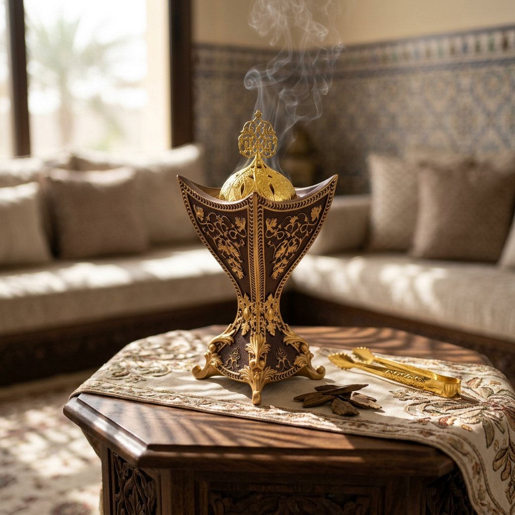 مبخره خزفيه فاخر بني - صورة 3