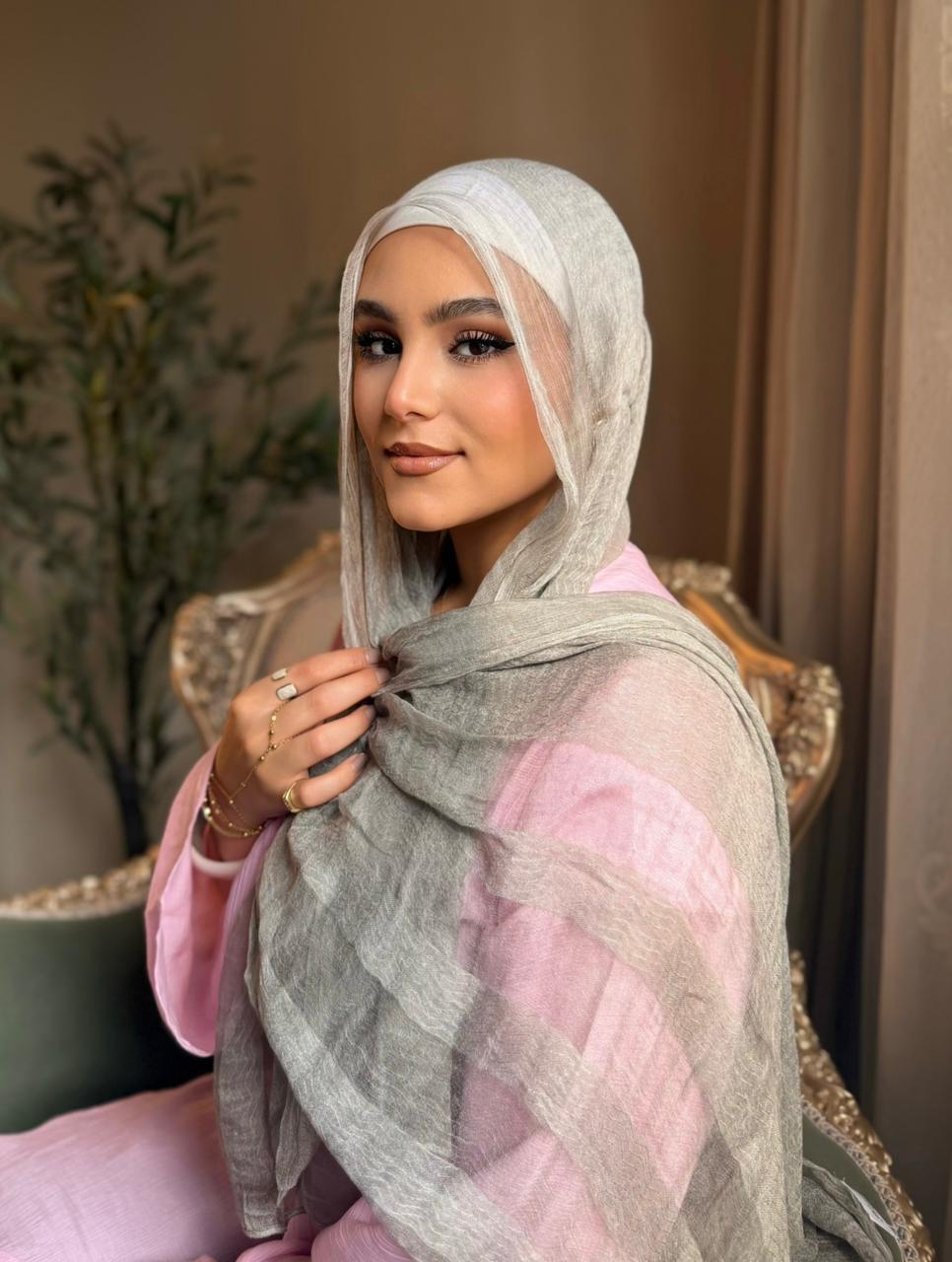 طرحة قطن ناعم بتأثير رخامي متدرج - صورة 2
