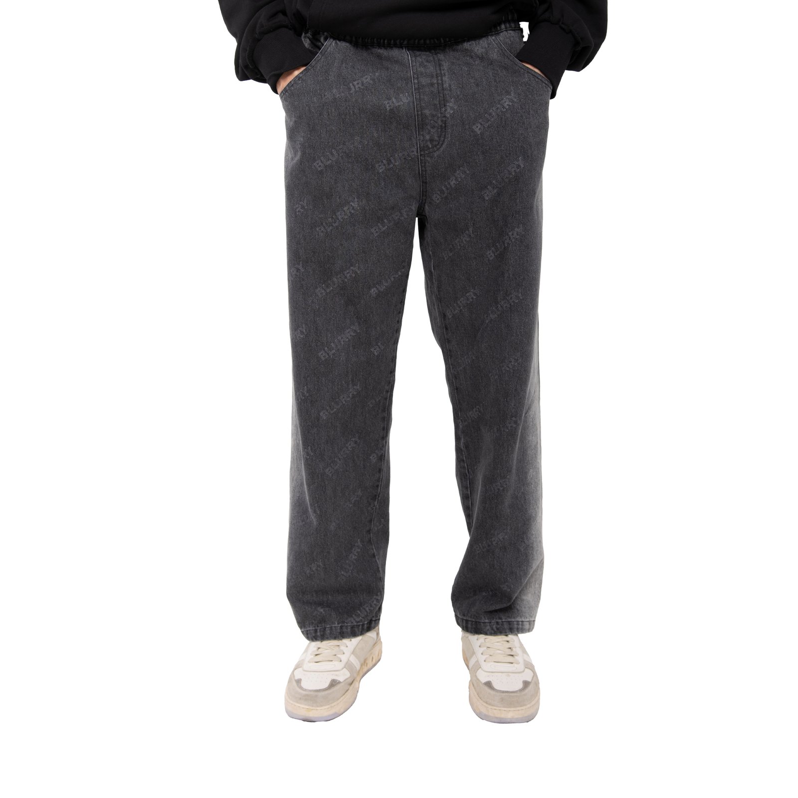Black Pattern Jeans (Unisex) - Image 2