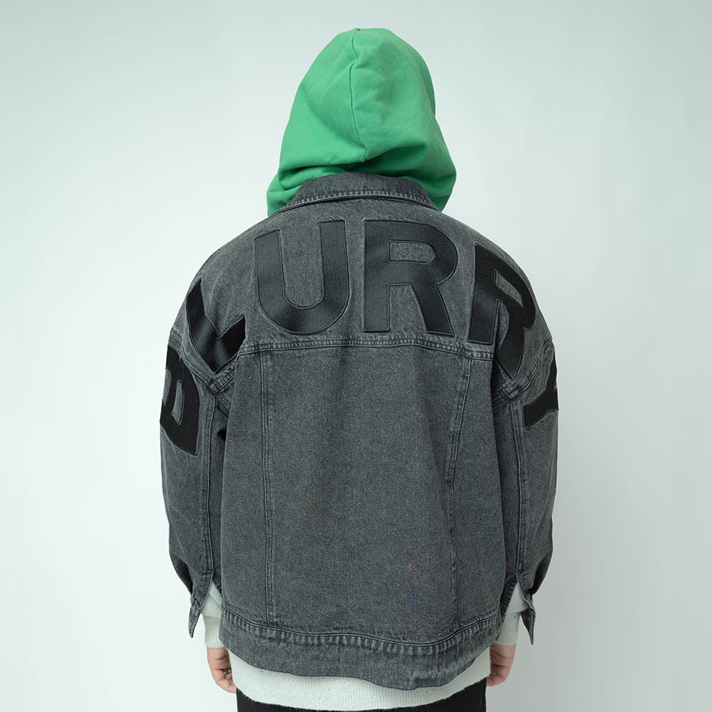 Black Denim jacket (Unisex)  - صورة 6