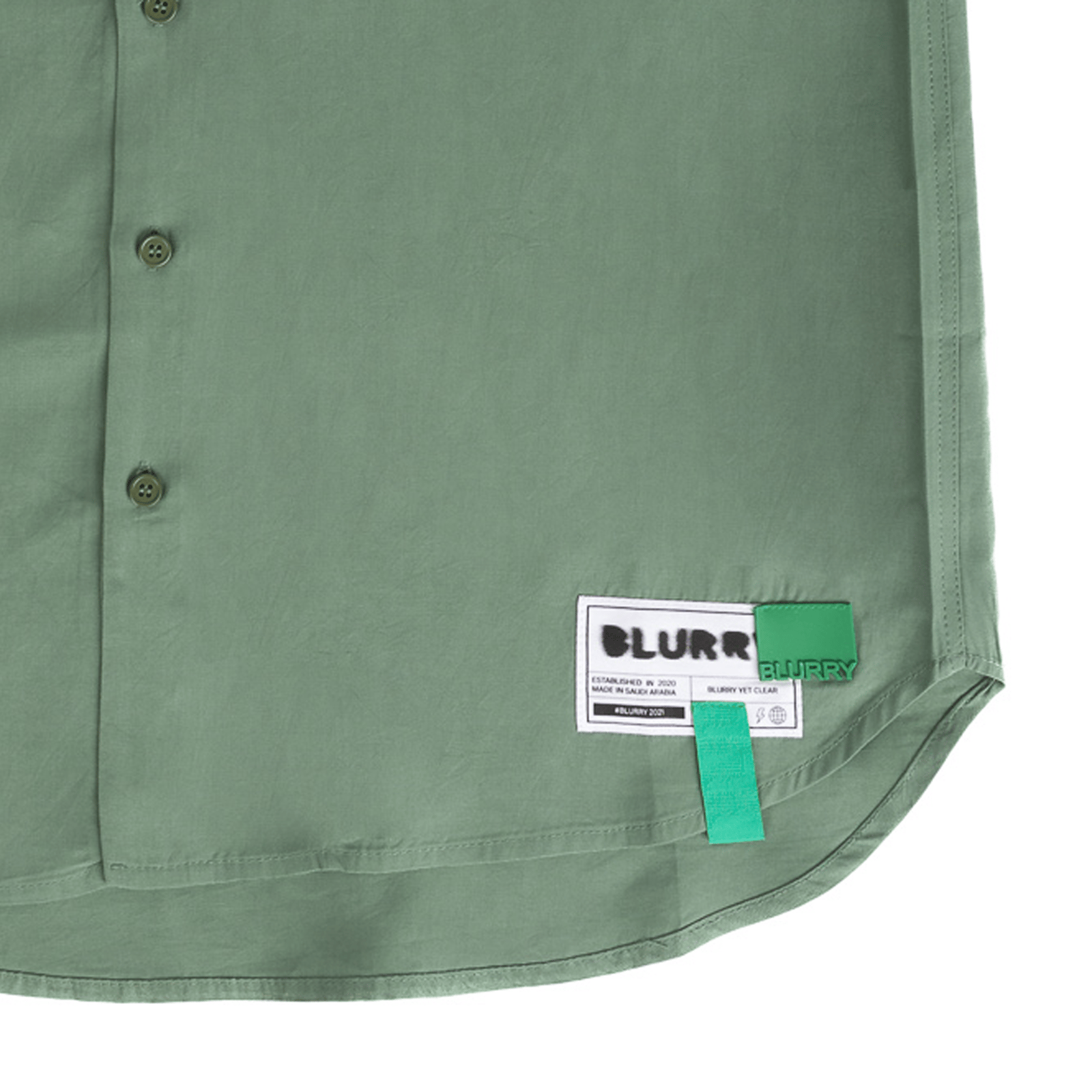 Oversized Green linen Dress - صورة 3