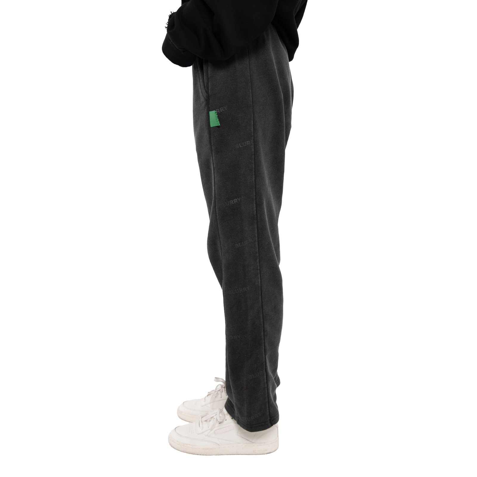 Pattern Washed Black Sweatpants - Image 3
