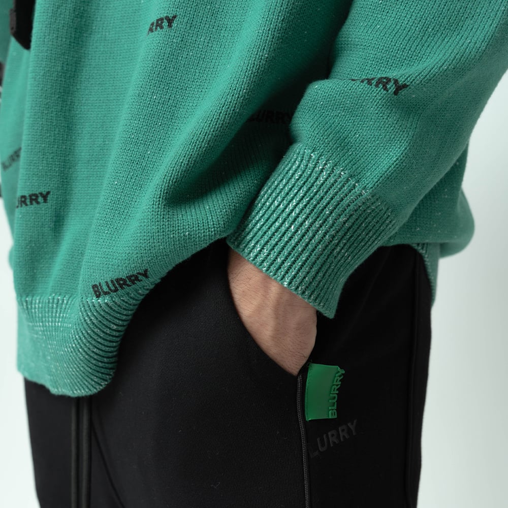 Patterned Green Sweater ( Unisex ) - صورة 5