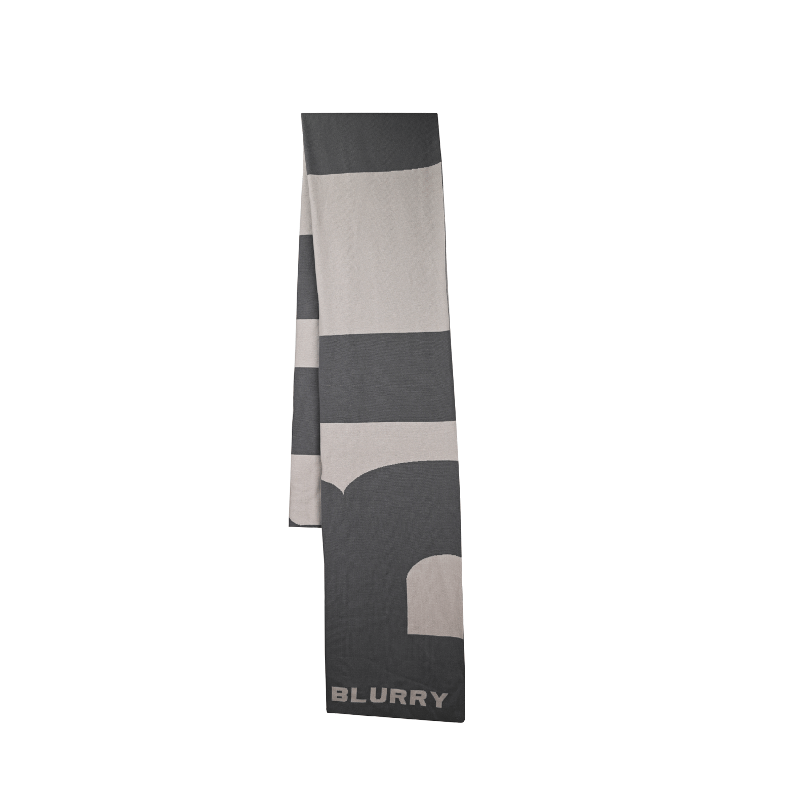 Grey Lettering Logo Double-Face Scarf - صورة 1