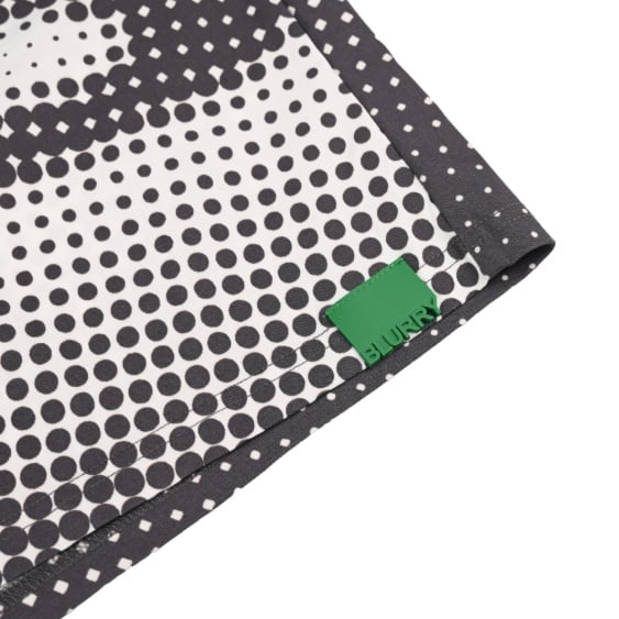 Dotted BLURRY logo boxy cotton short set - صورة 3