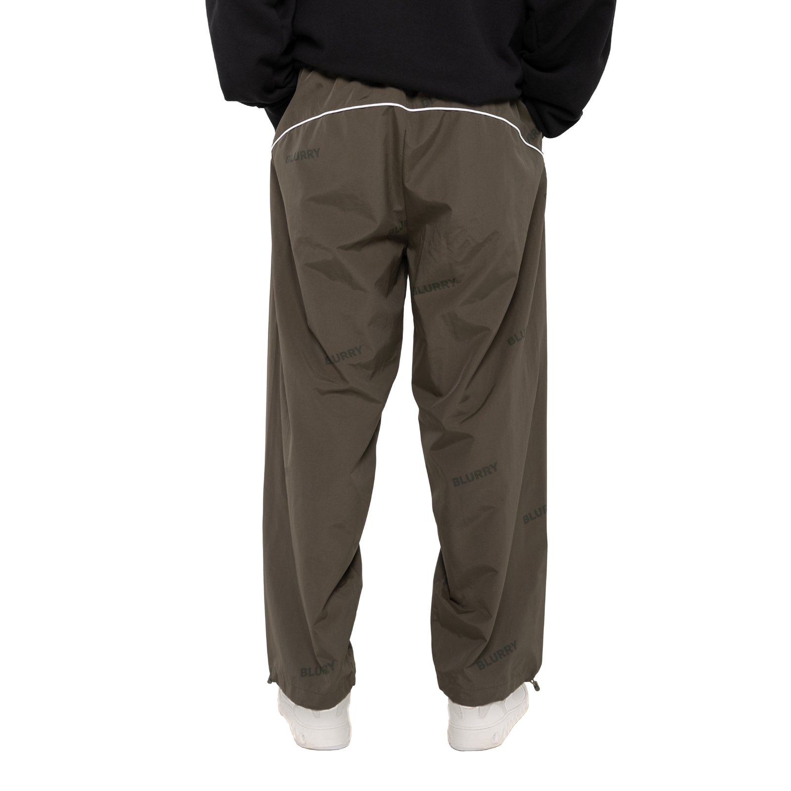 Khaki  Parachute Wide Leg With Logo Pattern (Unisex) - Image 5