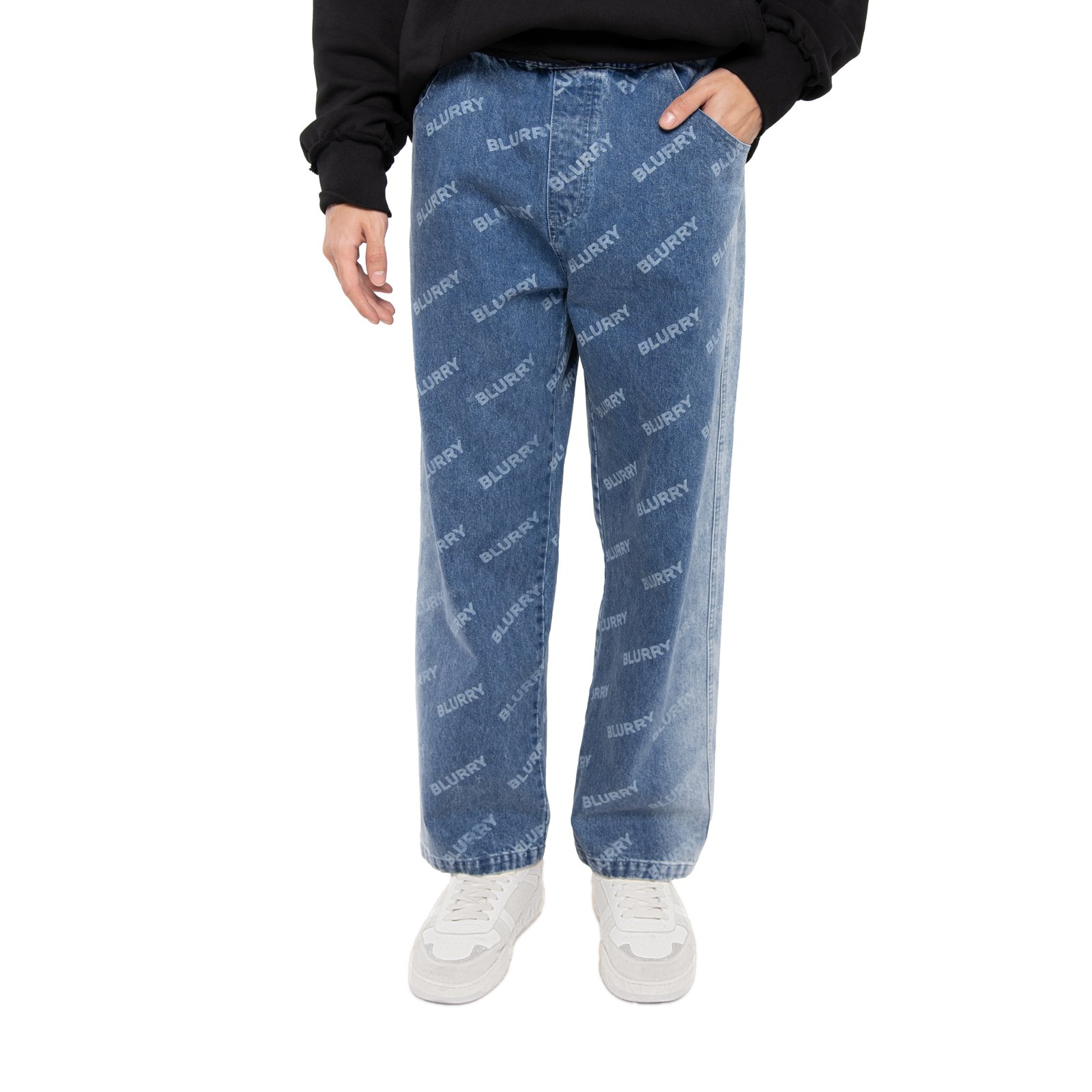 Blue Pattern Jeans (Unisex) - Image 2