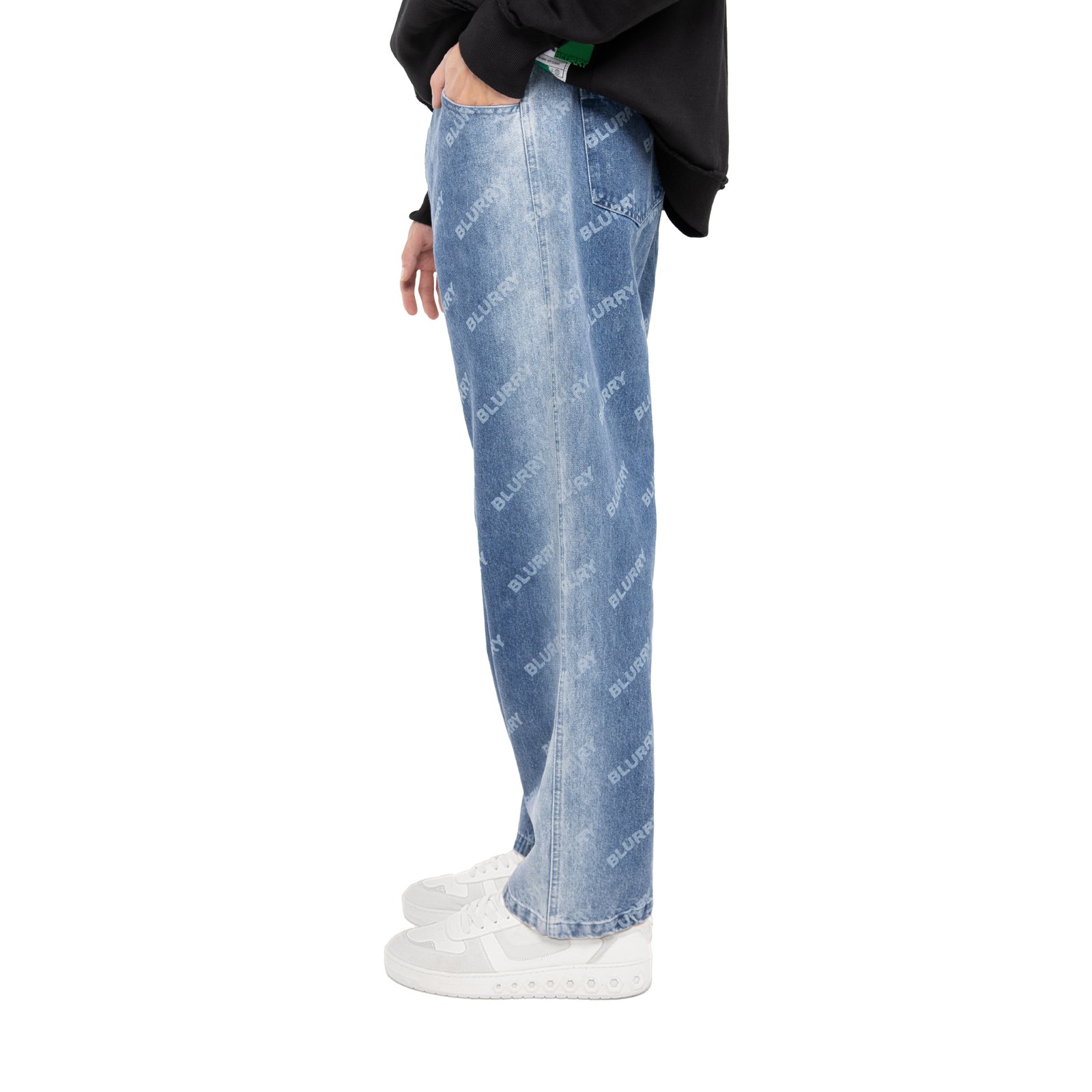 Blue Pattern Jeans (Unisex) - Image 4