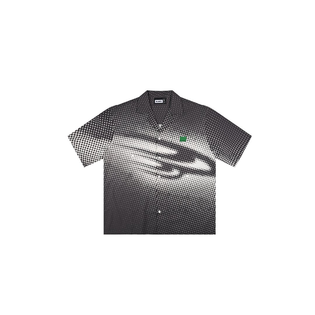 Dotted BLURRY logo boxy cotton shirt set - Image 1