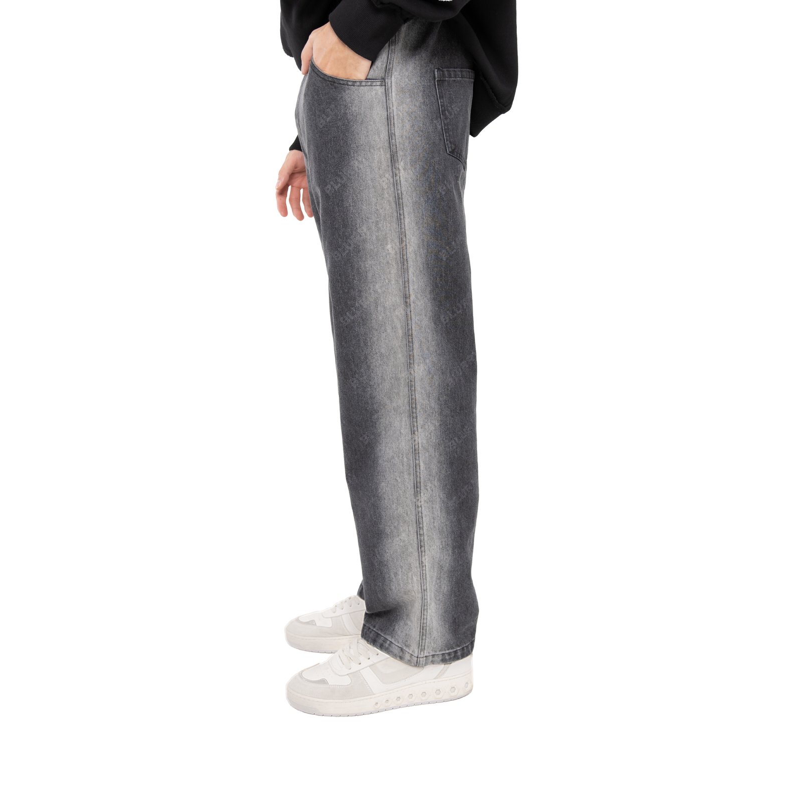 Black Pattern Jeans (Unisex) - Image 4