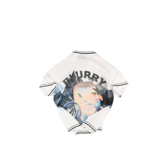 BLURRY AIR linen/cotton graphic shirt Set - صورة 3