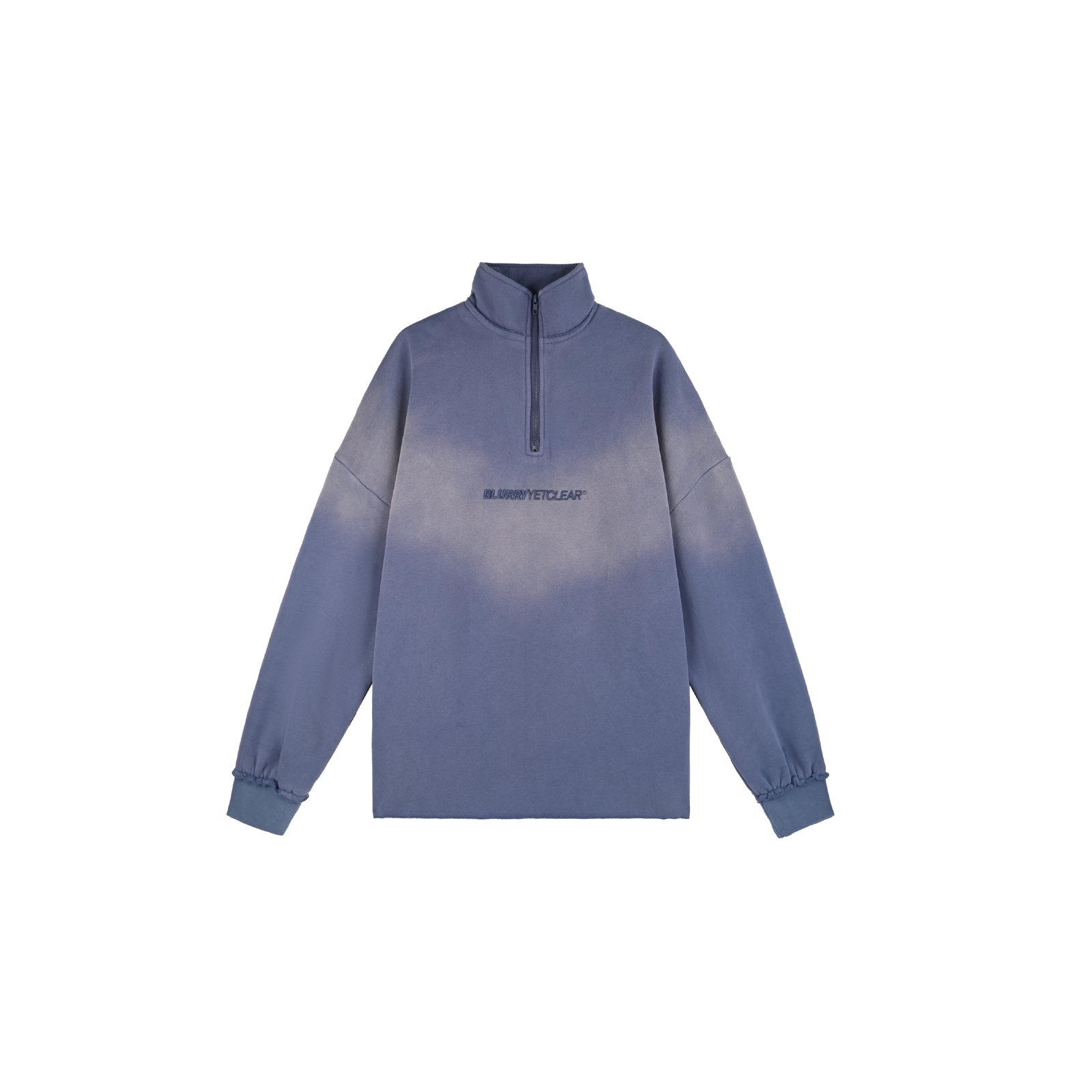 Washed blue quarter zip sweatshirt set - Image 1