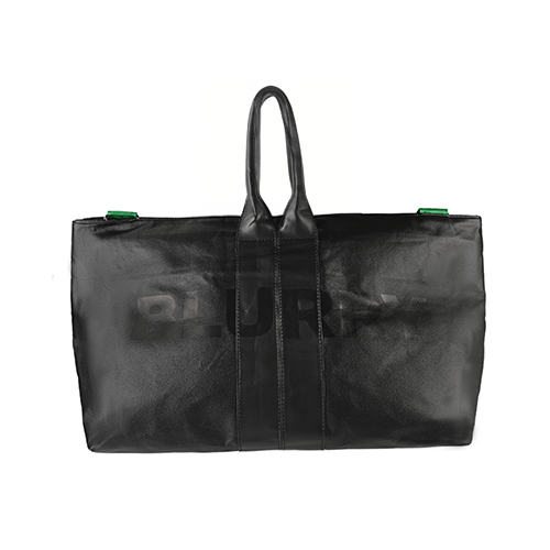 Black Duffle Leather Bag - Image 1