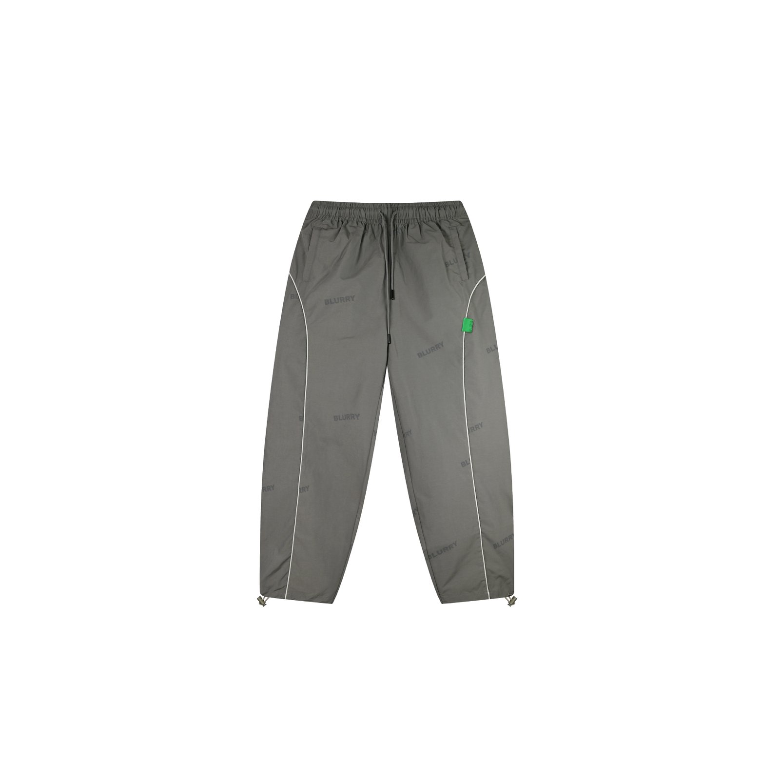 Grey Parachute Wide Leg With Logo Pattern (Unisex) - Image 1