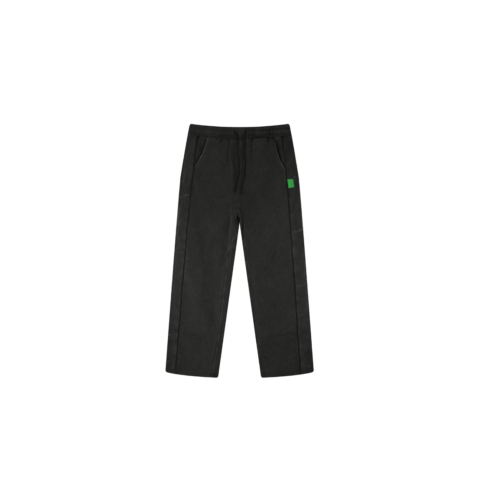 Pattern Washed Black Sweatpants - صورة 1