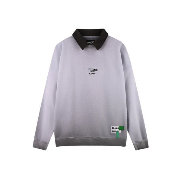 Grey Faded Layered Sweatshirt (Unisex) - صورة 1
