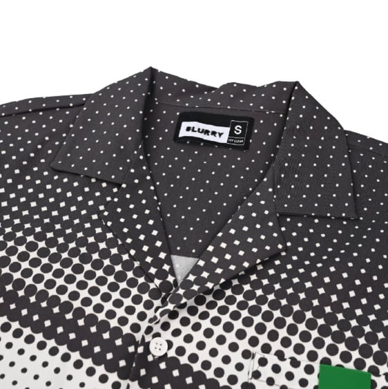 Dotted BLURRY logo boxy cotton shirt set - Image 2