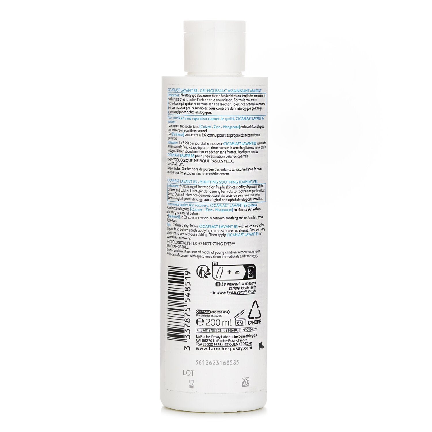 Cicaplast Lavant B5 Purifying Soothing Foaming Gel by La Roche Posay - Image 3