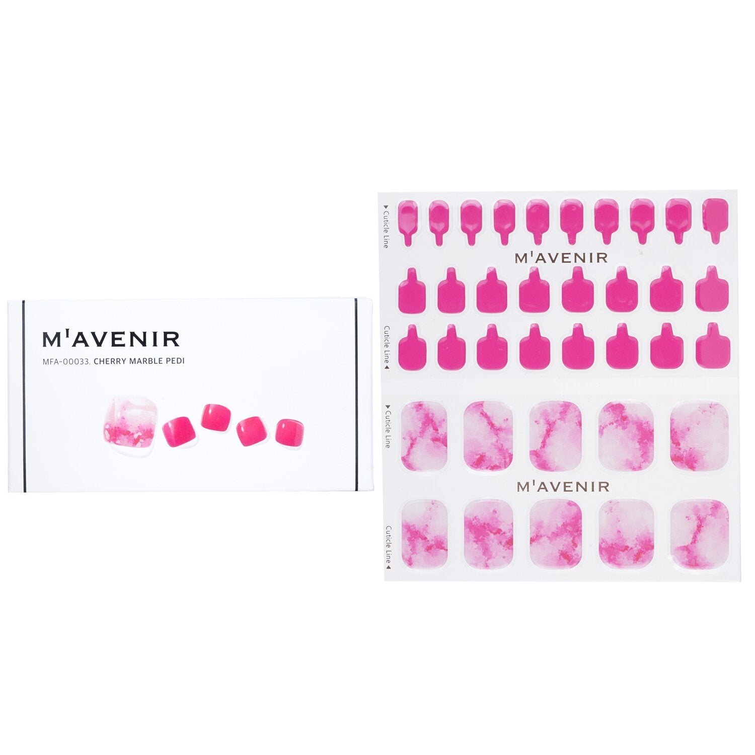 Nail Sticker (Pink) - # Cherry Marble Pedi by Mavenir - Image 1