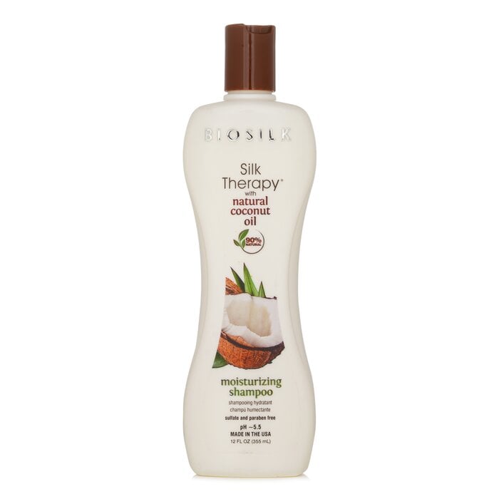 Silk Therapy with Coconut Oil Moisturizing Shampoo 355ml/12oz by BioSilk - Image 1