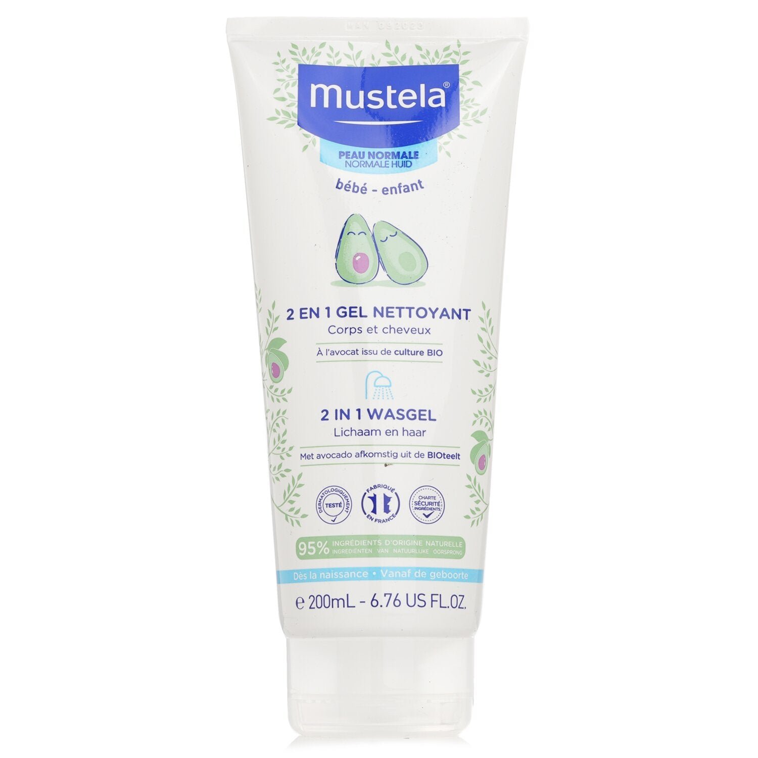 جل منظف للجسم والشعر 2 بـ1 - للبشرة العادية من Mustela - صورة 1