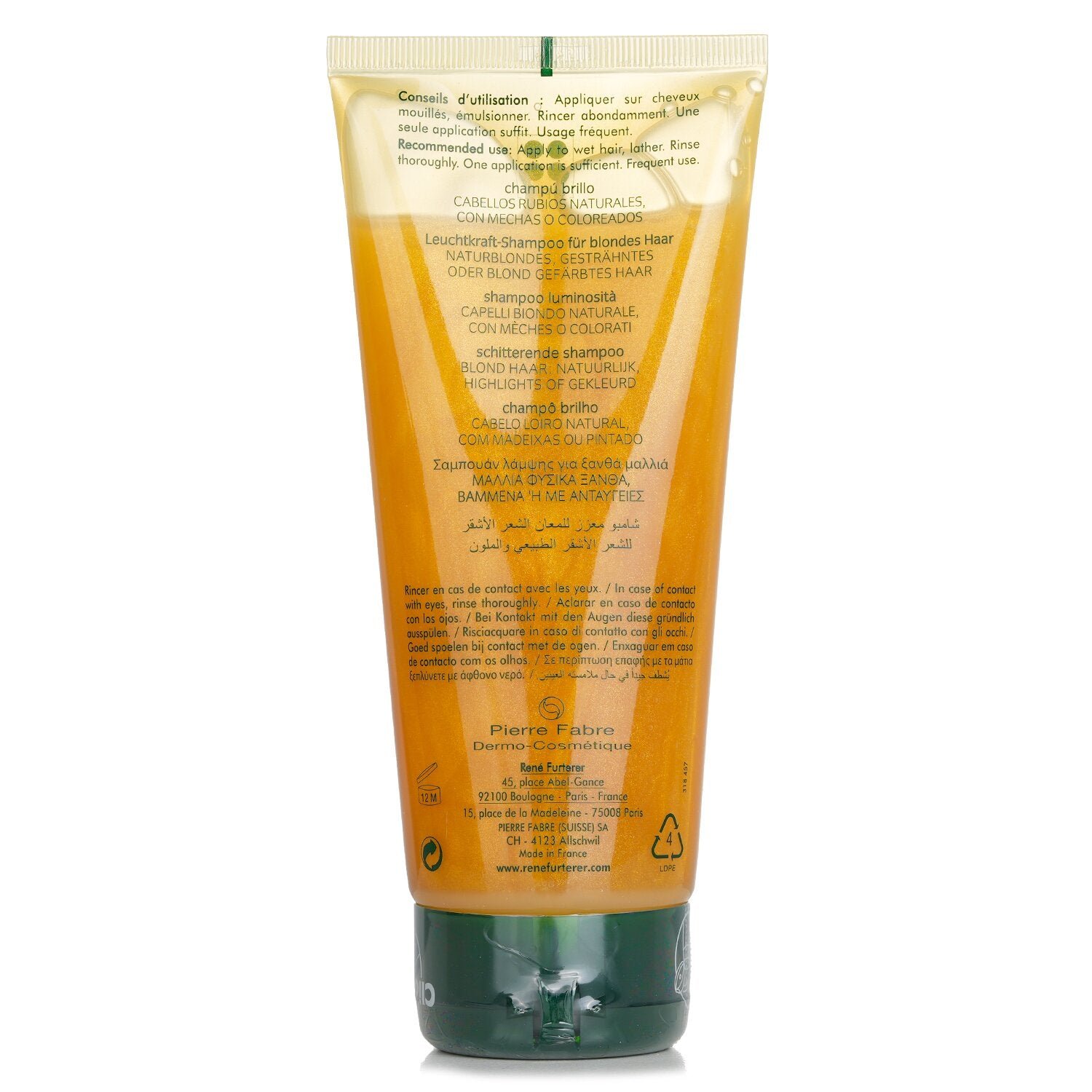 شامبو مفتح Okara Blond Blonde Radiance Ritual - للشعر الطبيعي والهايلايت والمصبوغ (للشعر الطبيعي والهايلايت والمصبوغ والأشقر) من Rene Furterer - صورة 3