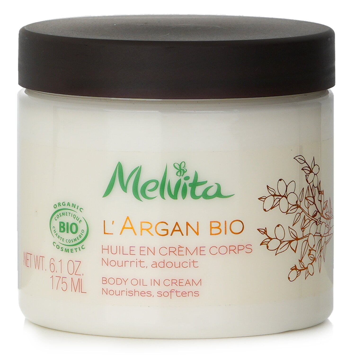 L'Argan Bio Body Oil In Cream - Nourishes & Softens by Melvita - Image 1