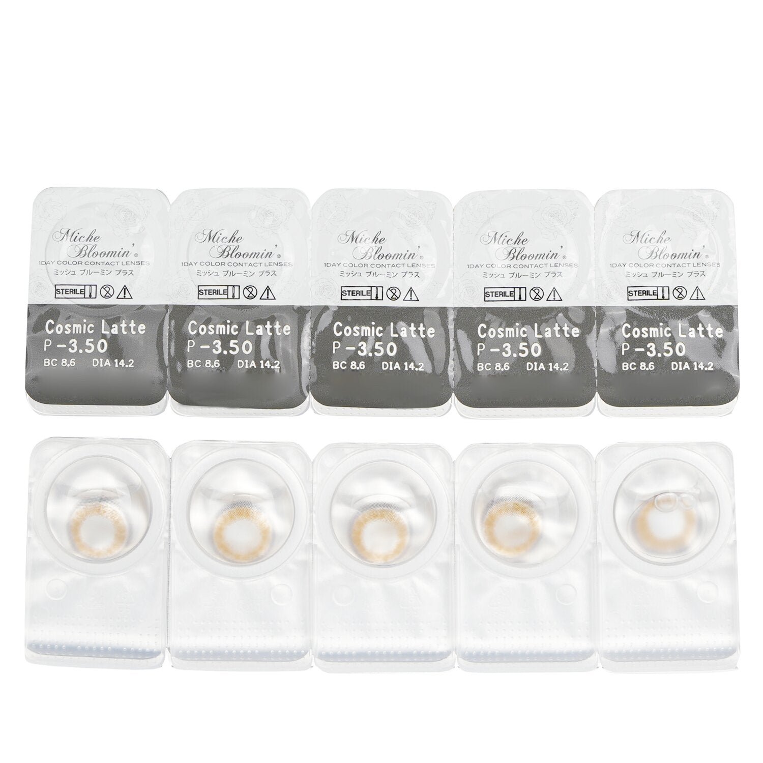 Iris Glow 1 Day Color Contact Lenses (502 Cosmic Latte) - - 3.50 by Miche Bloomin' - Image 2
