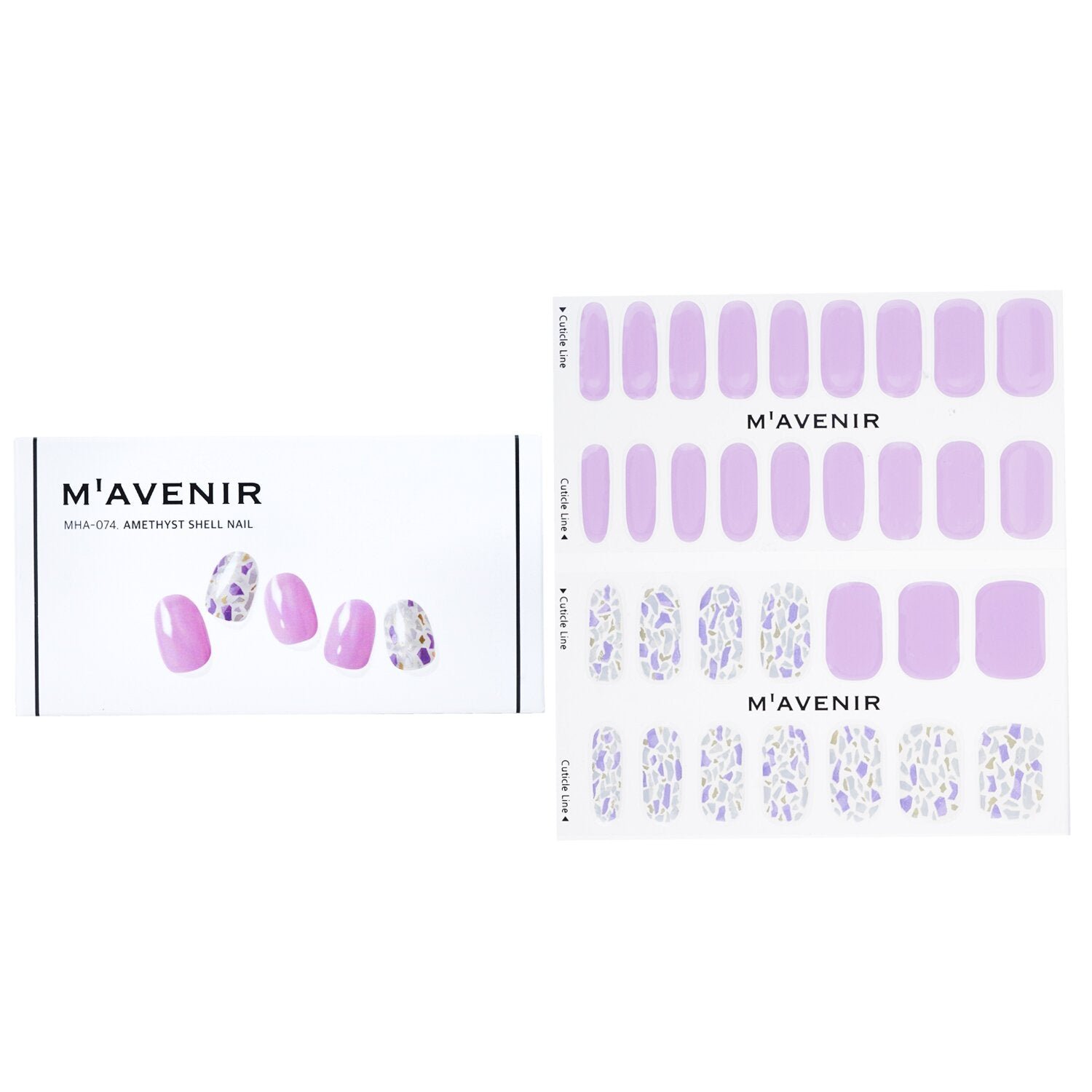 Nail Sticker (Purple) - # Amethyst Shell Nail by Mavenir - Image 1