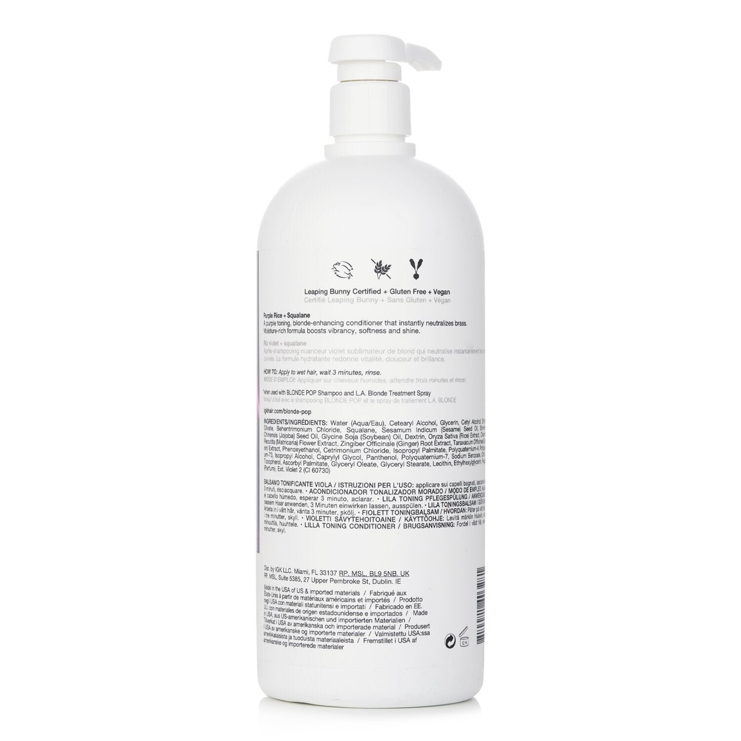 Blonde Pop Purple Toning Conditioner by IGK - Image 3