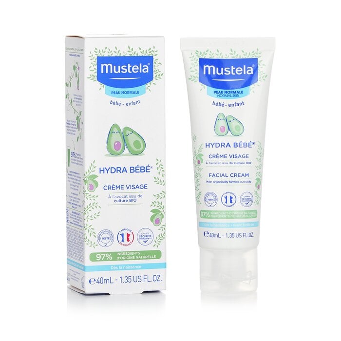 Hydra-Bebe Facial Cream With Organic Avocado - Normal Skin 40ml/1.35oz by Mustela - Image 2
