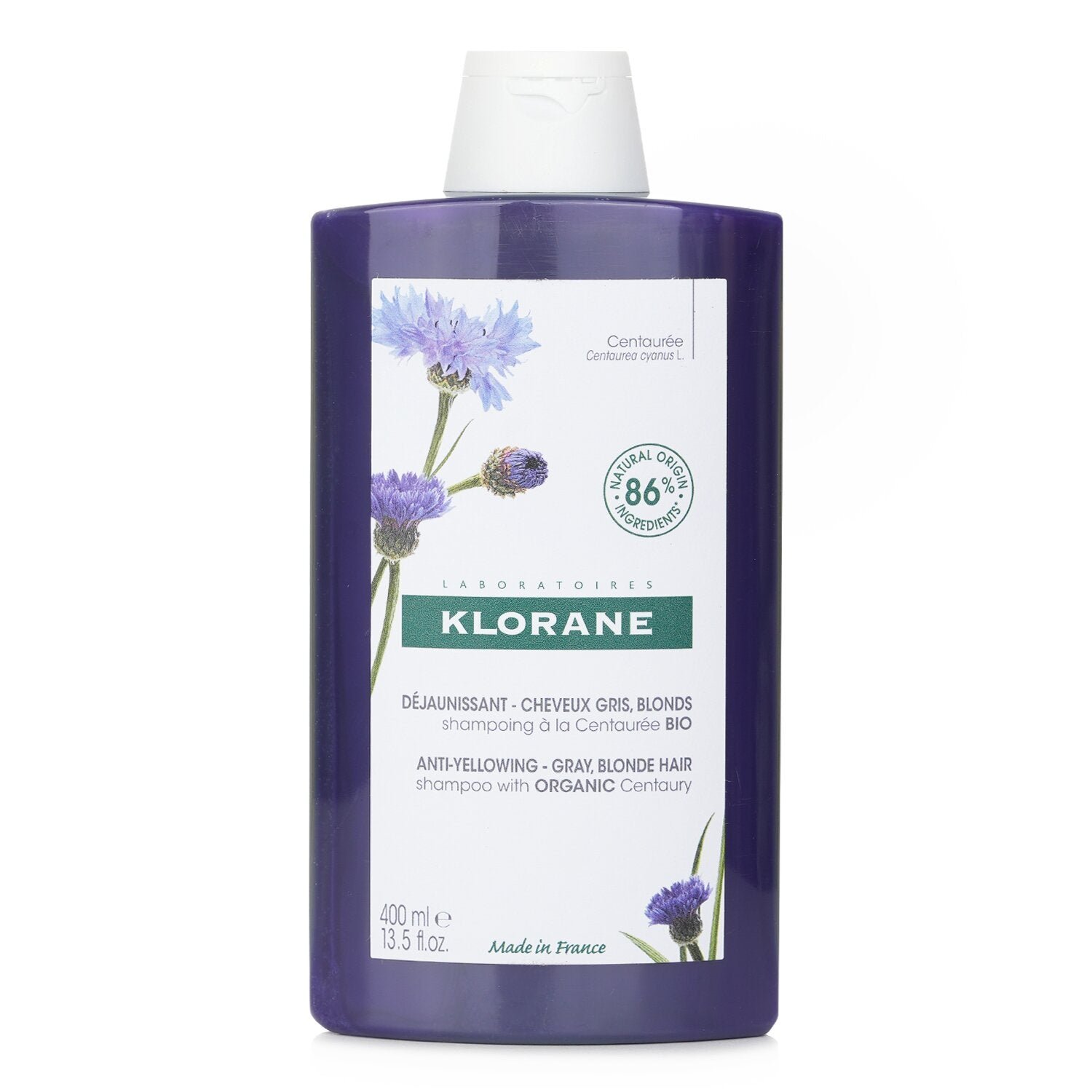 Shampoo With Organic Centaury (Anti Yellowing Gray Blonde Hair) by Klorane - Image 1