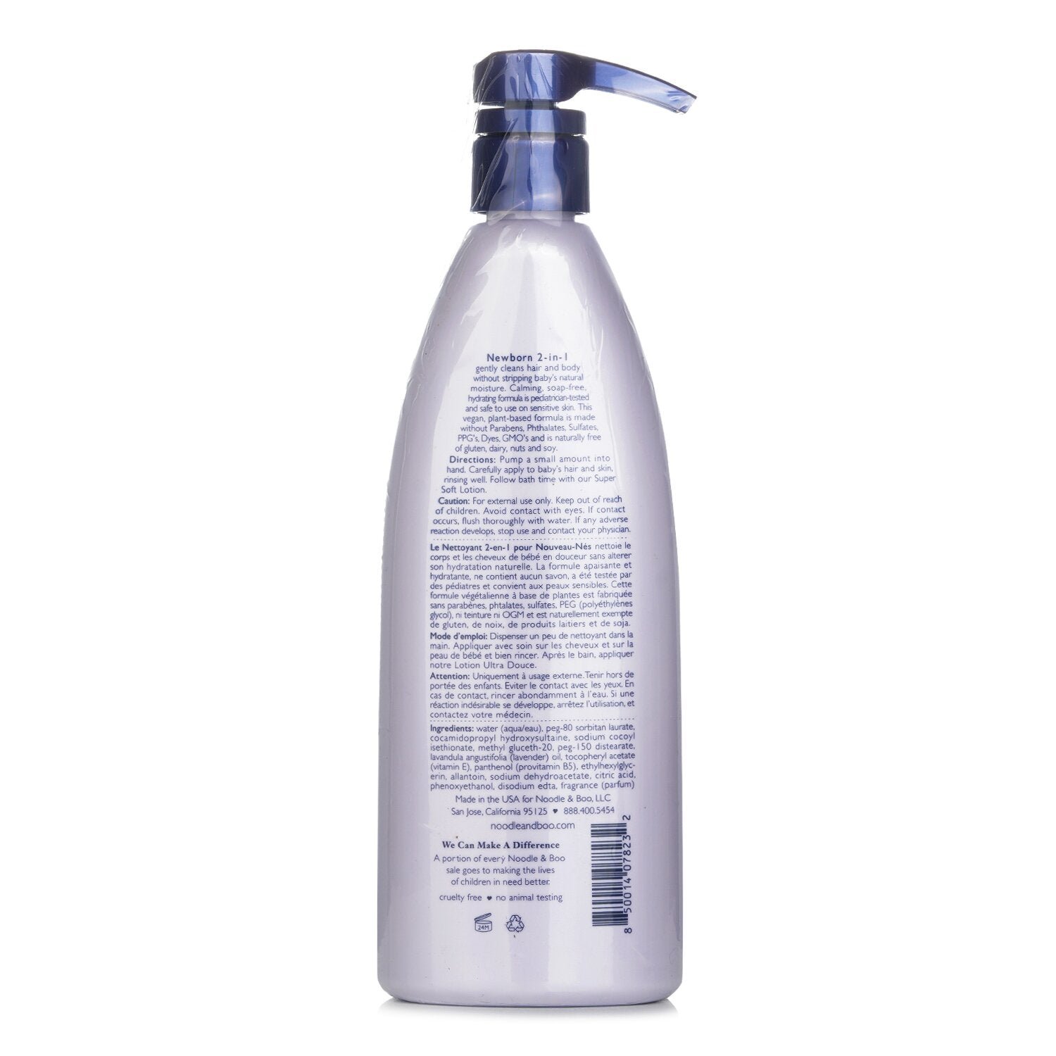 Newborn 2-in-1 Hair & Body Wash - Lavender by Noodle & Boo - Image 3