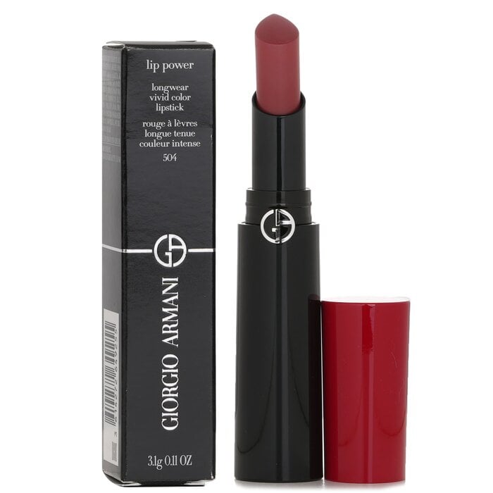 Lip Power Longwear Vivid Color Lipstick - # 504 Flirt 3.1g/0.11oz by Giorgio Armani - Image 2